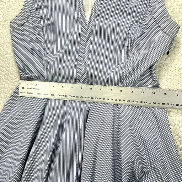 Tory Burch Talley Fit & Flare Dress Women's 8 Blue Stripe Coastal Chic Preppy - Picture 10 of 12